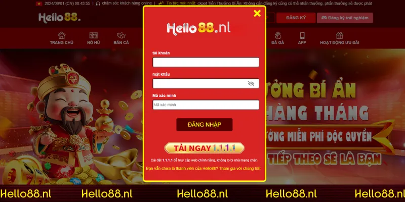 Hướng dẫn quy trình đăng nhập nhà cái Hello88 