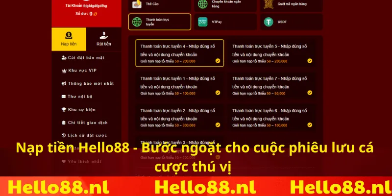 Nạp tiền Hello88 - Bước ngoặt cho cuộc phiêu lưu cá cược thú vị